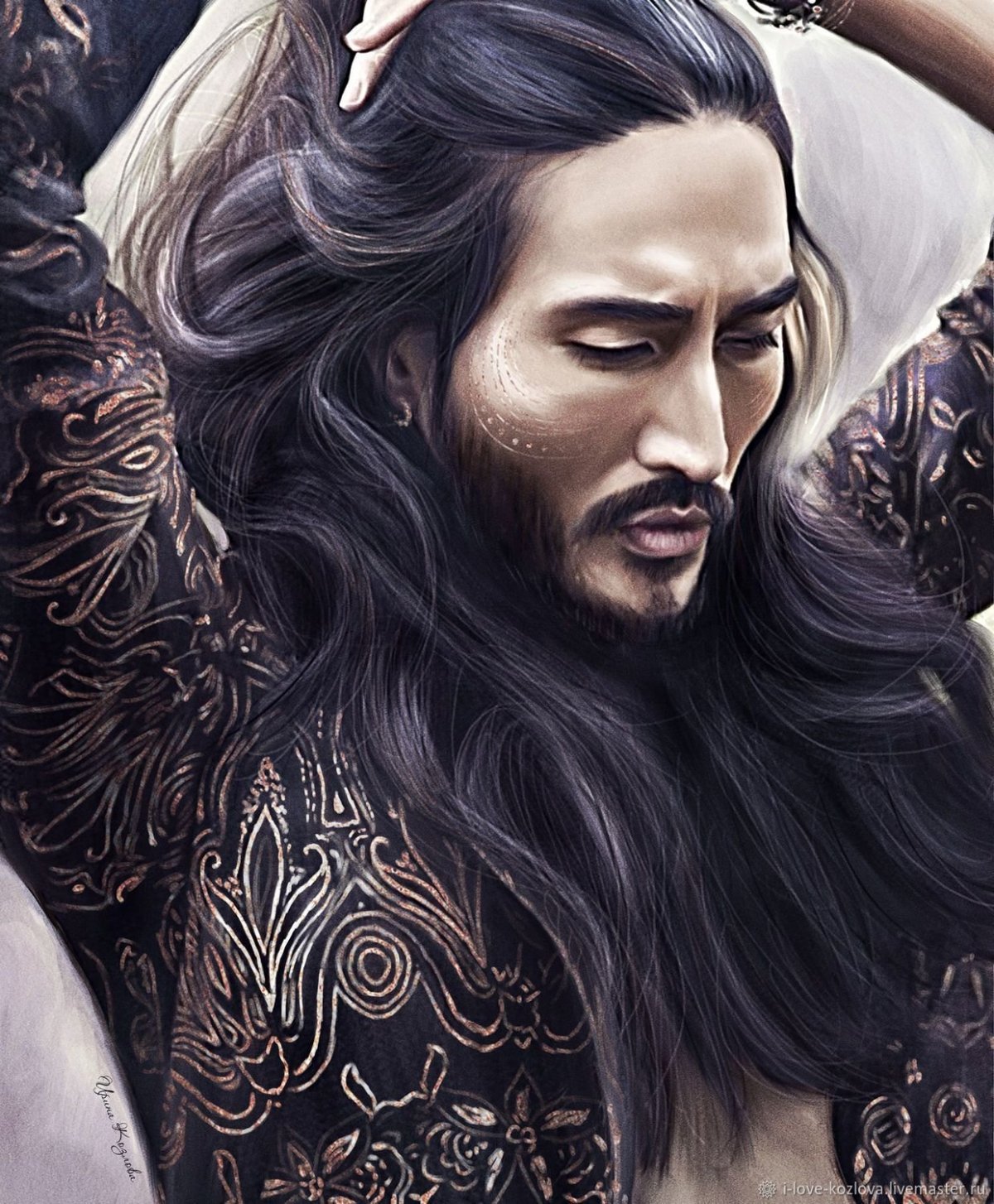 Казахская девушка арт