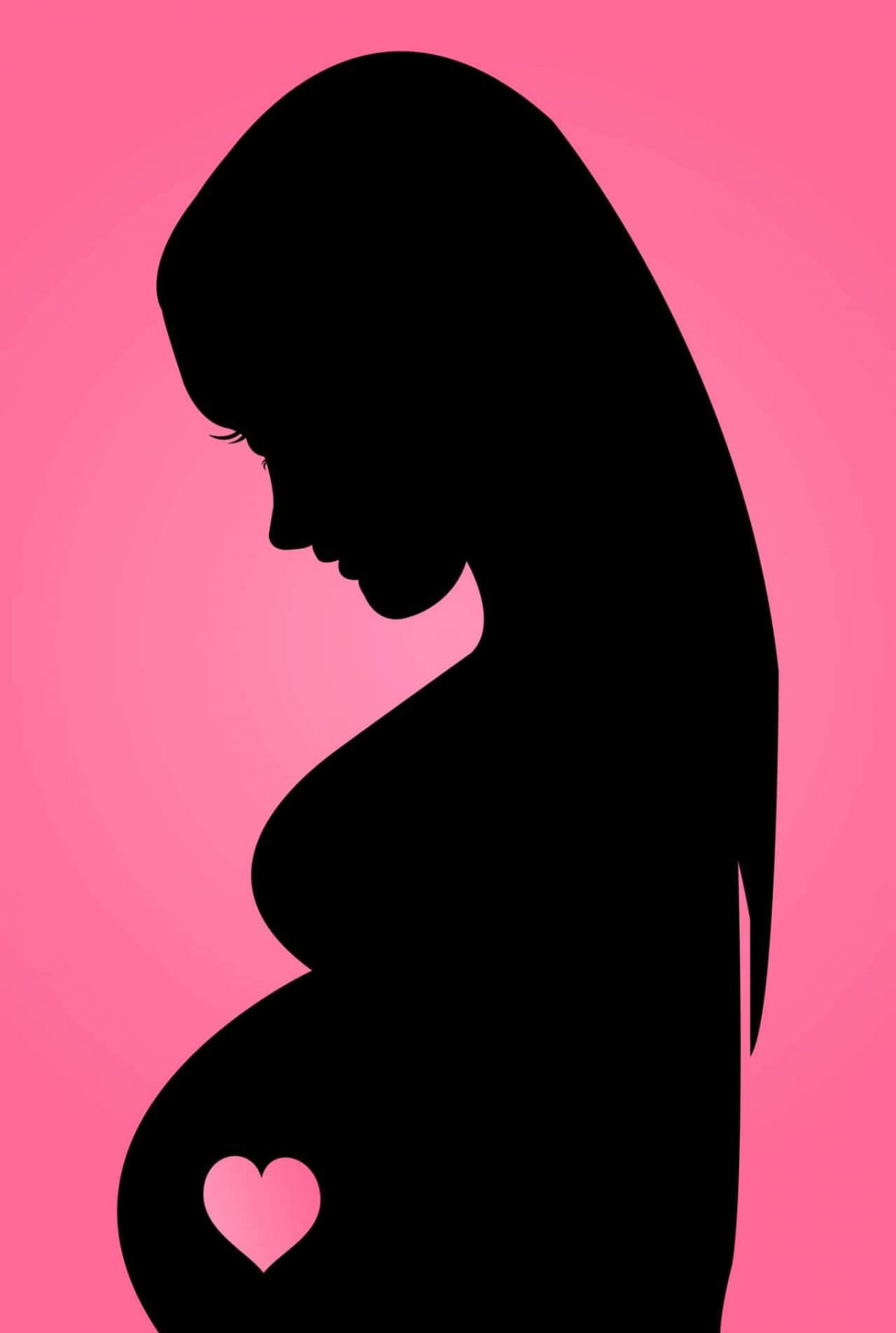 Беременная девушка силуэт