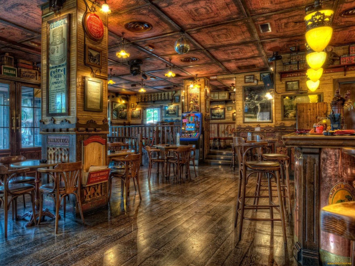 Интерьер салуна дикого Запада