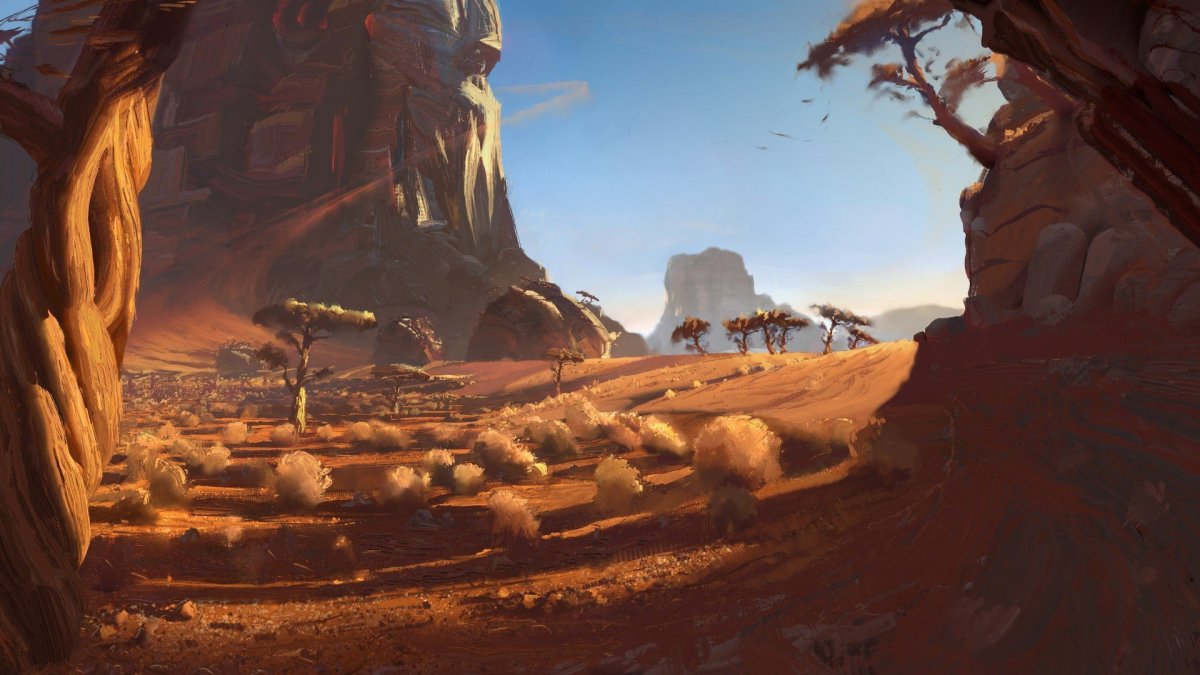 Пейзаж пустоши концепт арт