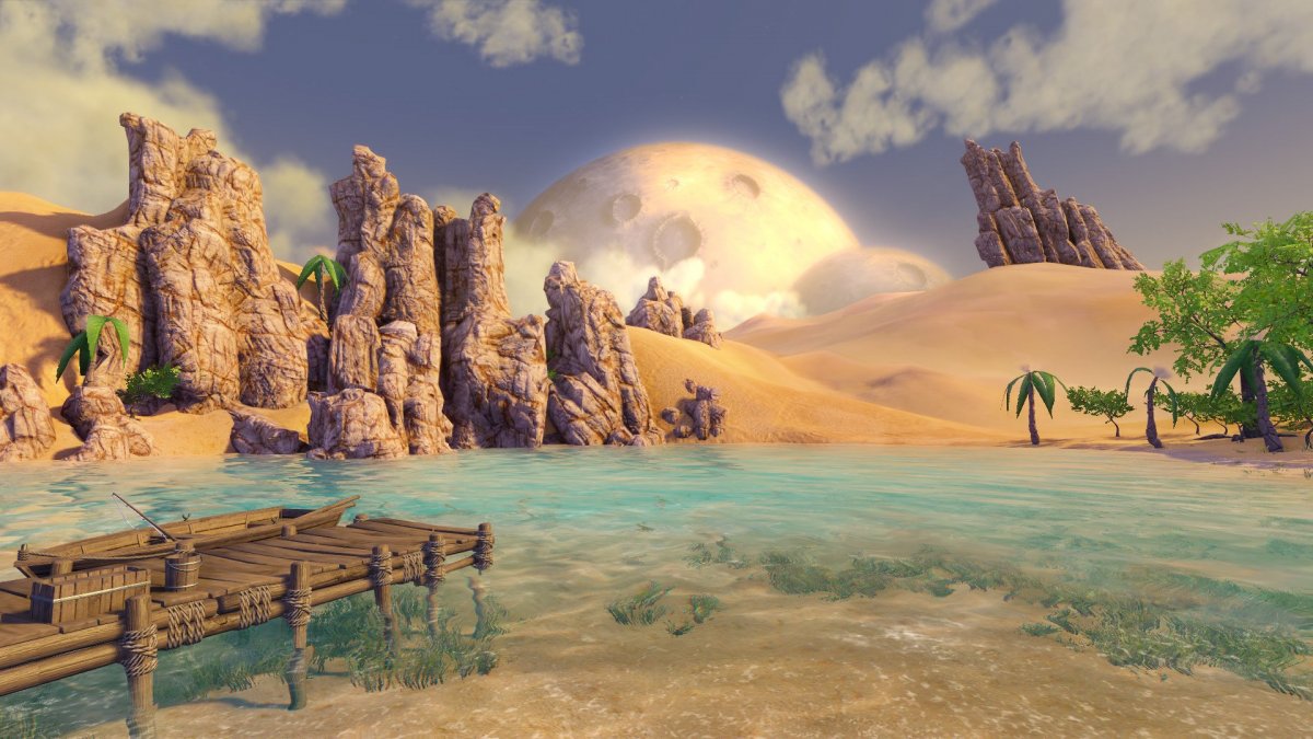 Древний Оазис пустыни арт