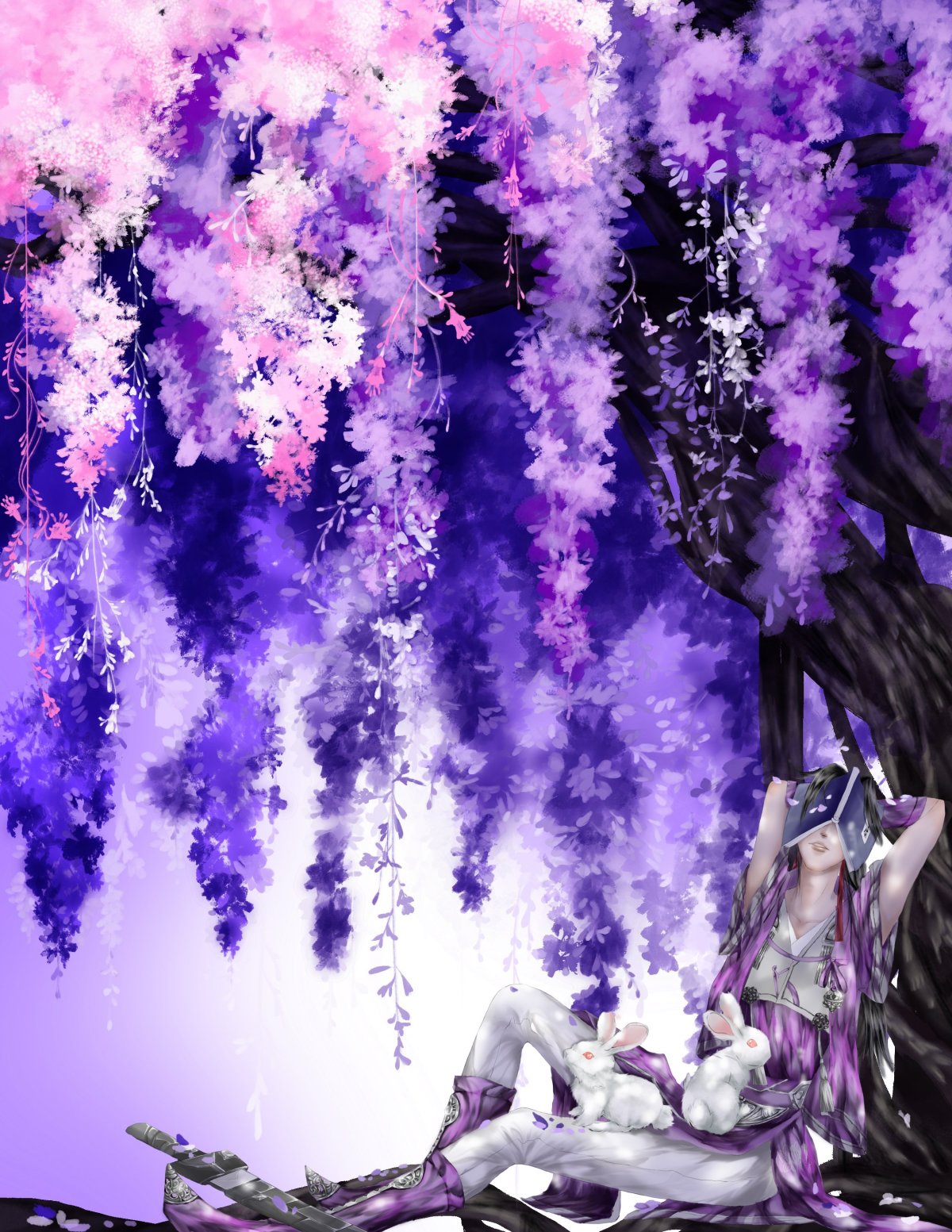 Глициния Эстетика аниме