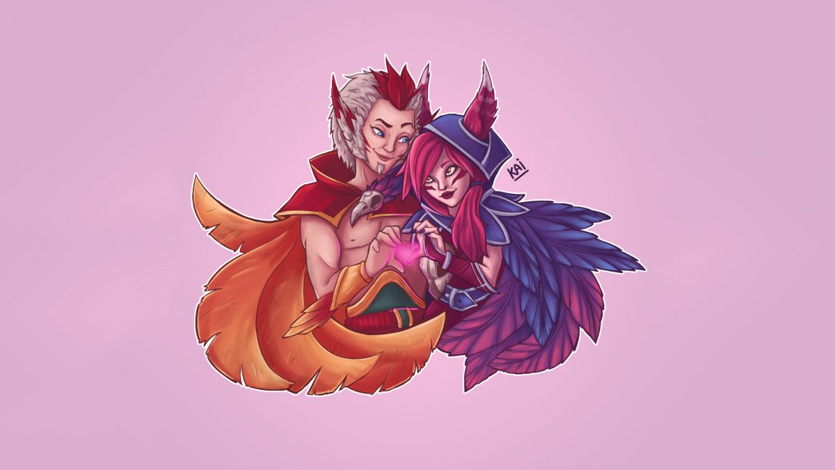 Lol Xayah and rakan