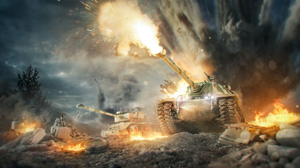 World of Tanks битва
