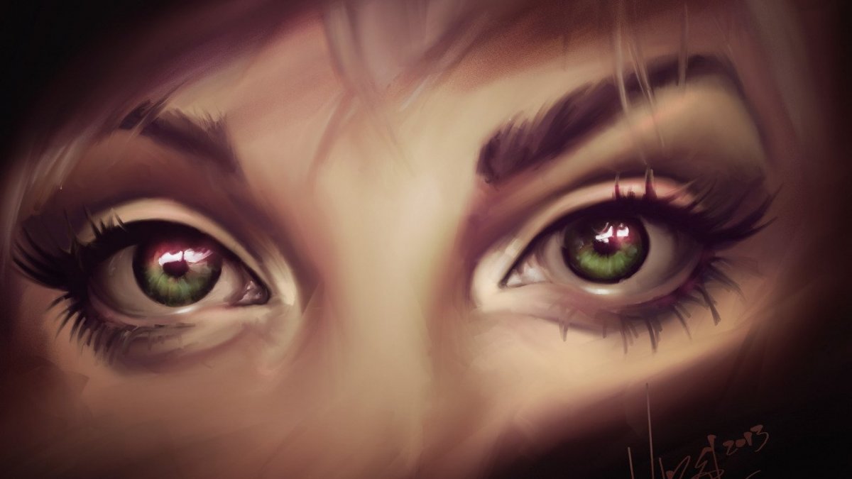 Зеленые глаза арт