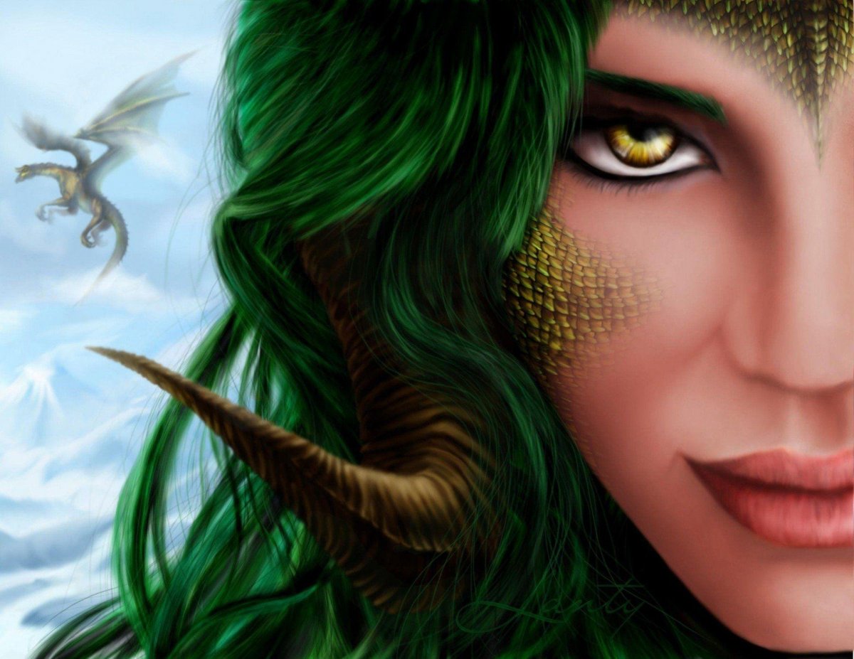 Ведьма с зелеными волосами