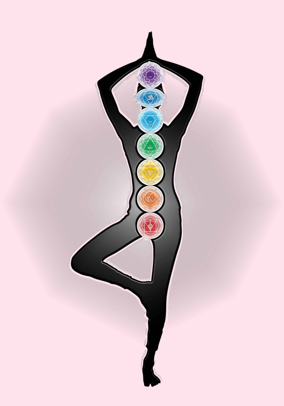 Силуэт человека чакры