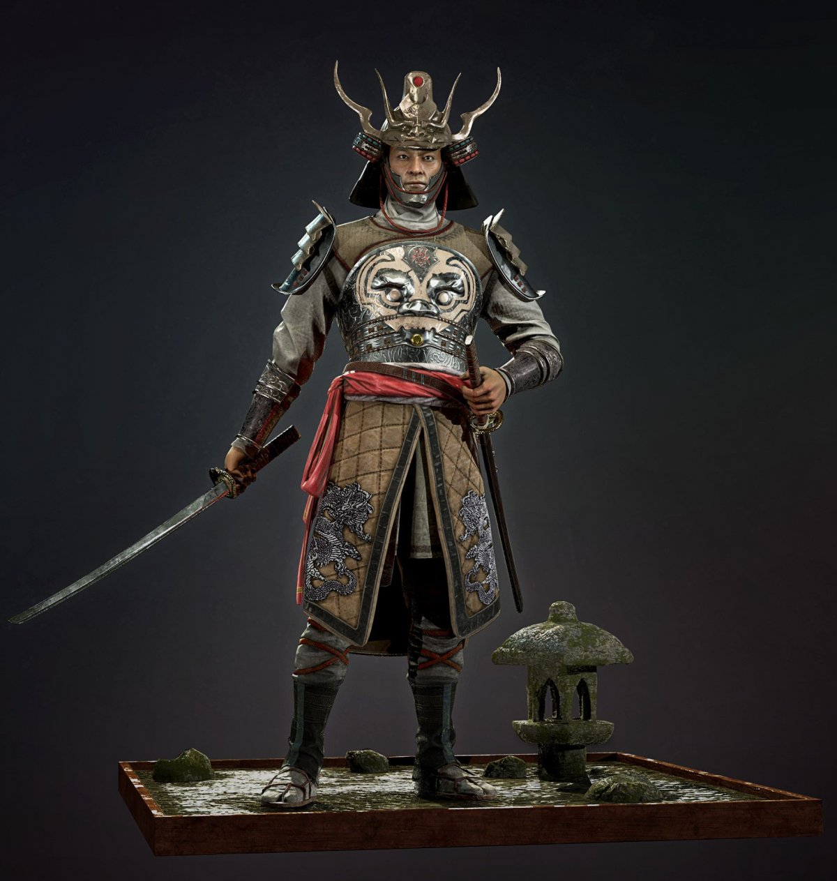 Самурай в доспехах арт