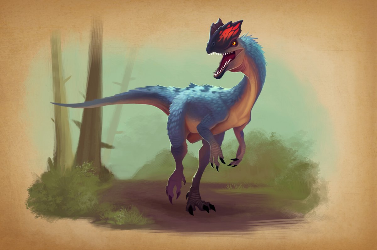 Поезд динозавров Дилофозавр