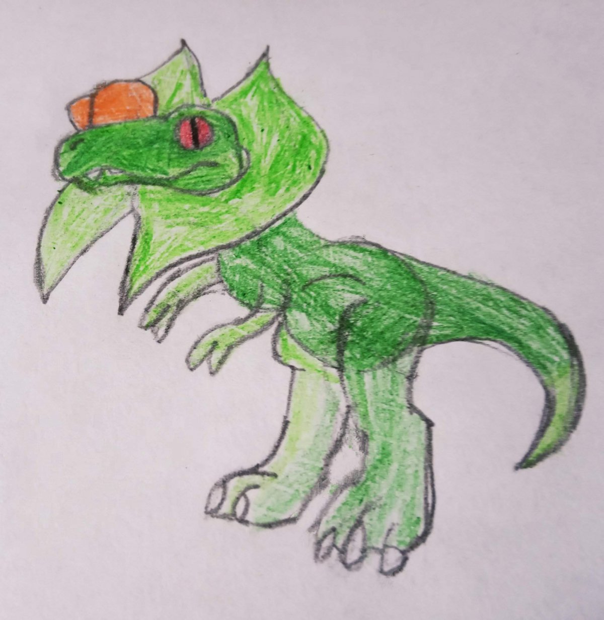 Дилофозавр арт милый