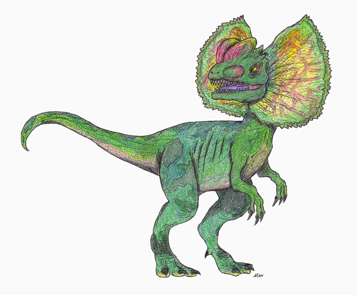 Дилофозавр с воротником