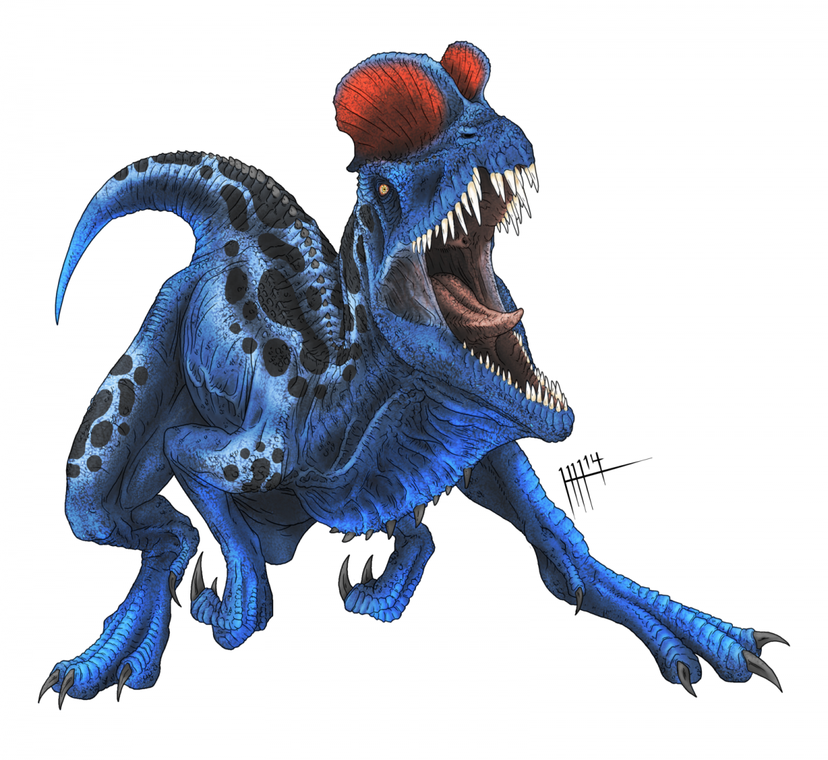 Дилофозавр парк Юрского периода арт