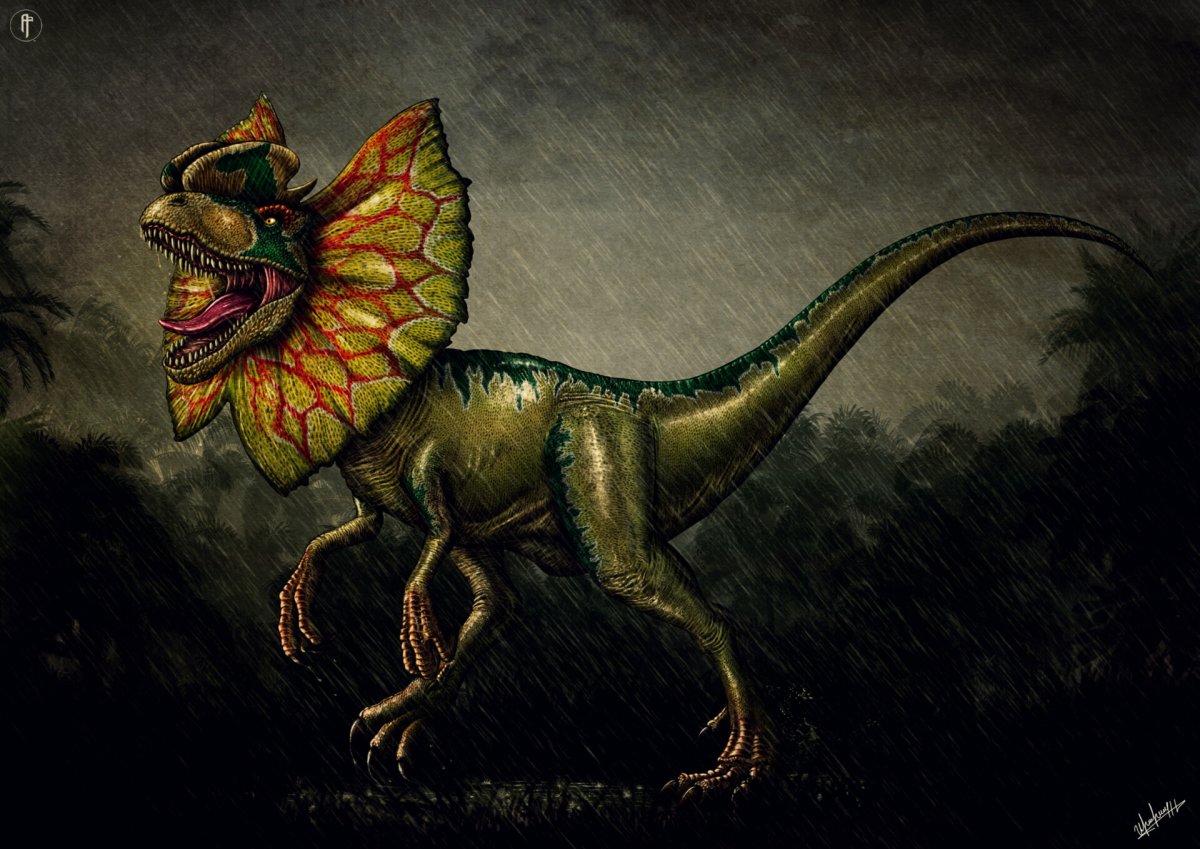 Дилофозавр парк Юрского