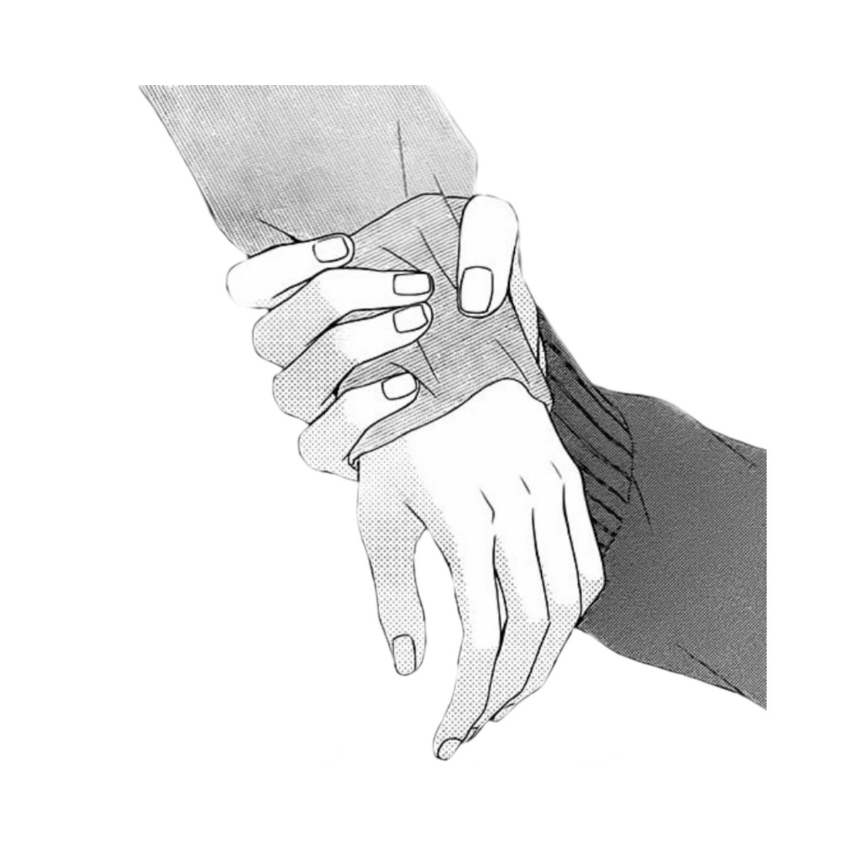 Переплетение рук влюбленных