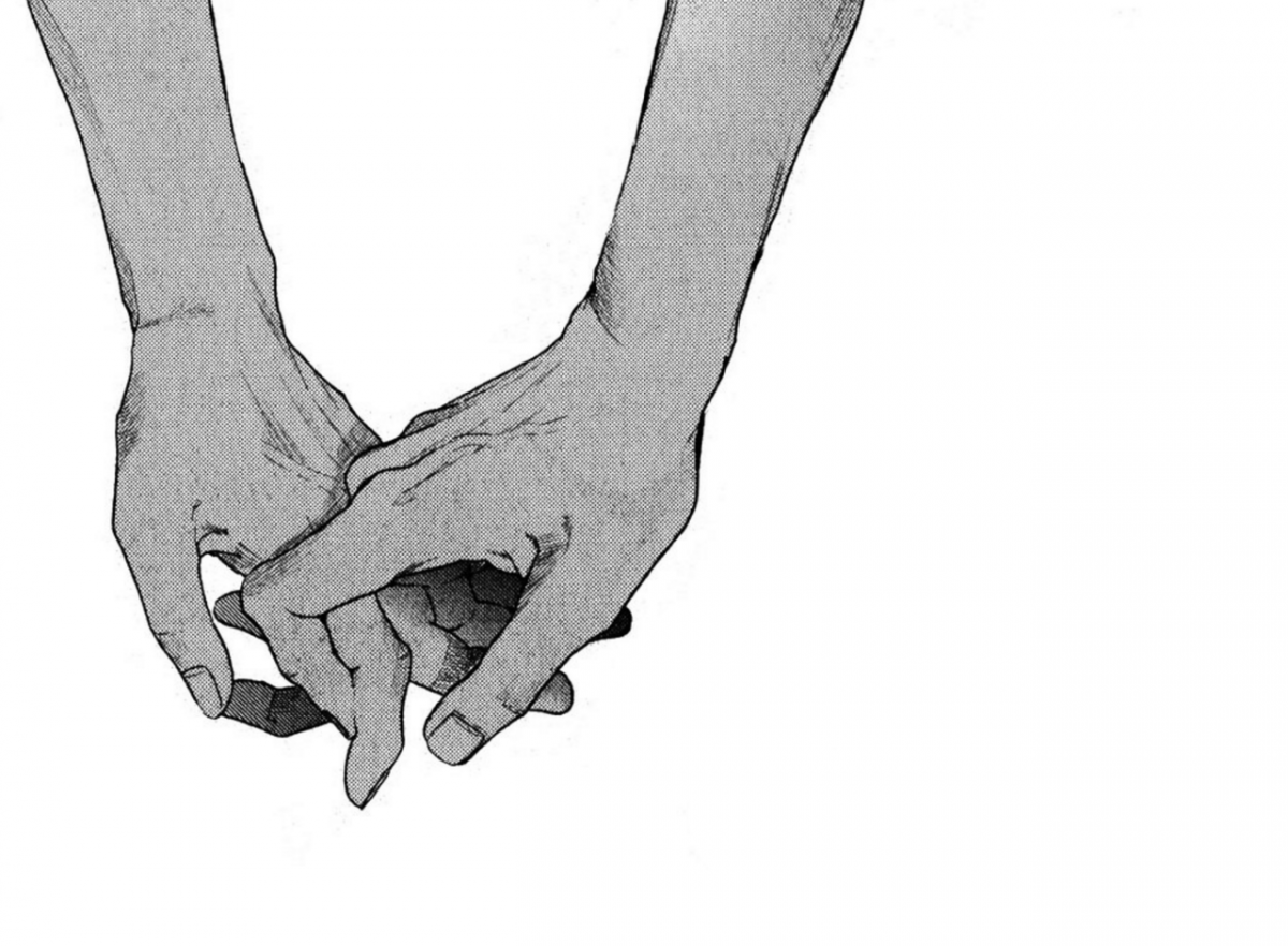 Держатся за руки арт