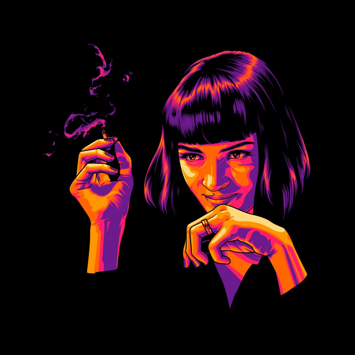 Ума Турман Криминальное чтиво передоз арт