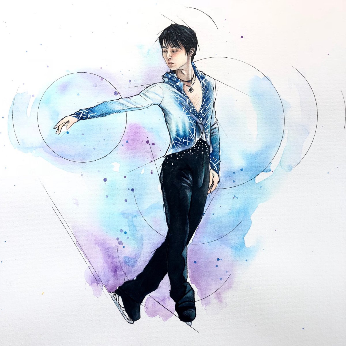 Фигурист Юдзуру Ханю арт