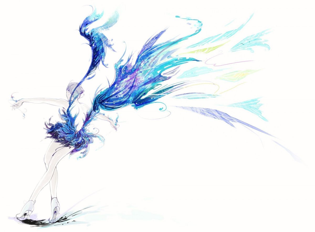 Фигуристы абстракция