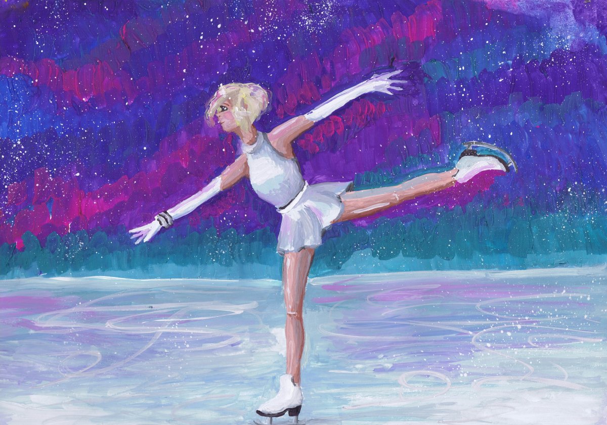 Картина фигуристка
