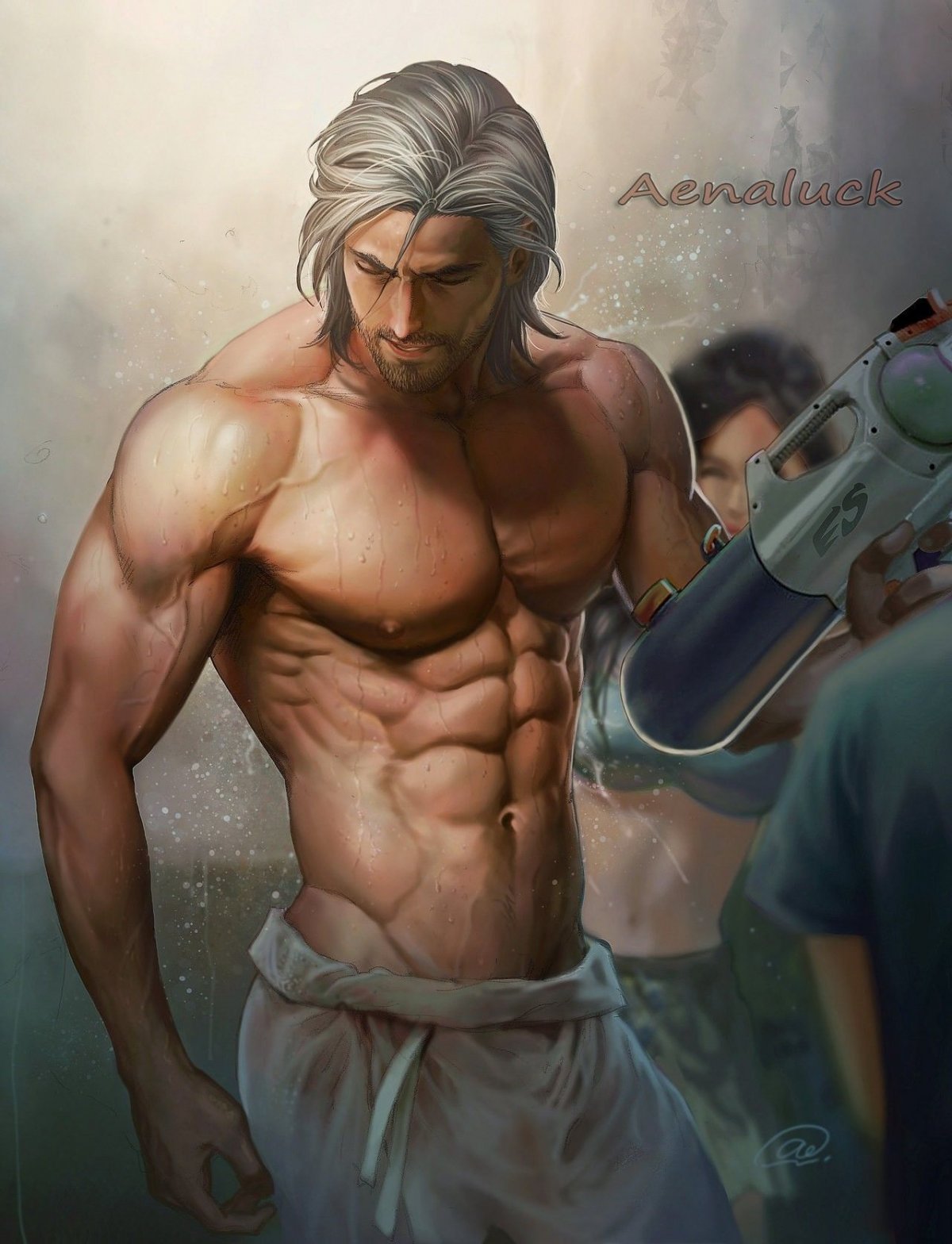 Красивый парень арт