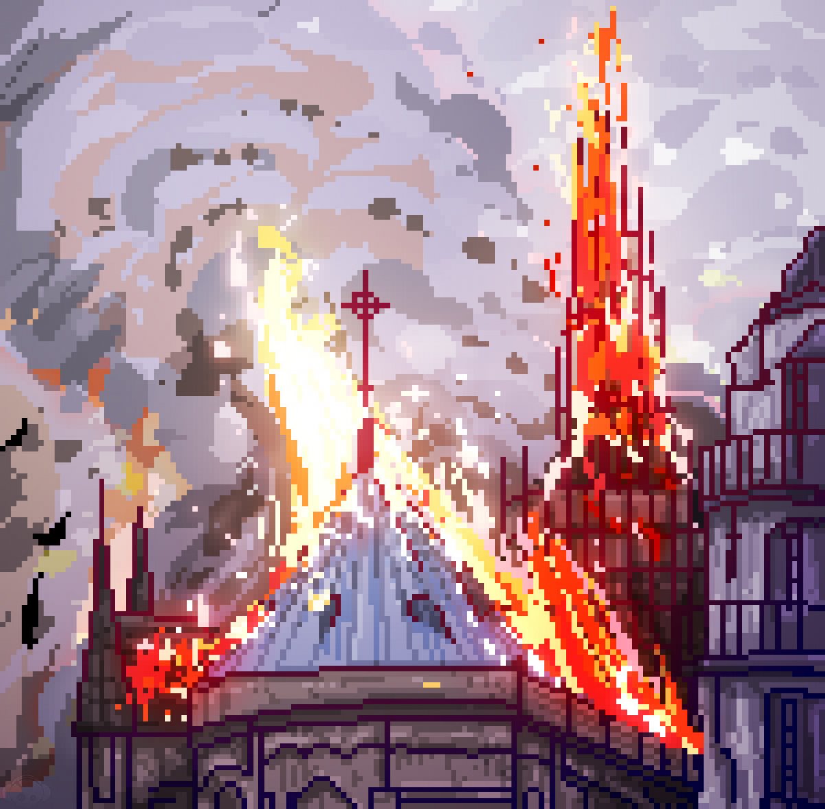 Пиксельный снег