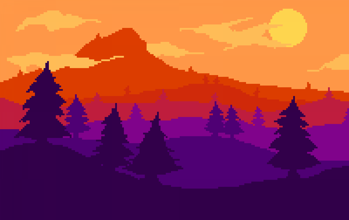 Пиксельные пейзажи