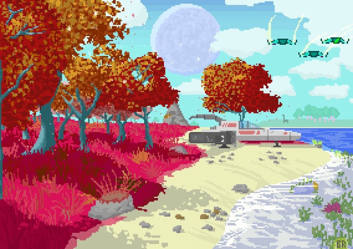 Огромный пиксель арт