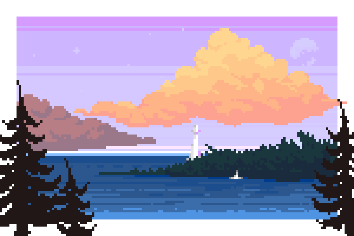 Пиксельный пейзаж