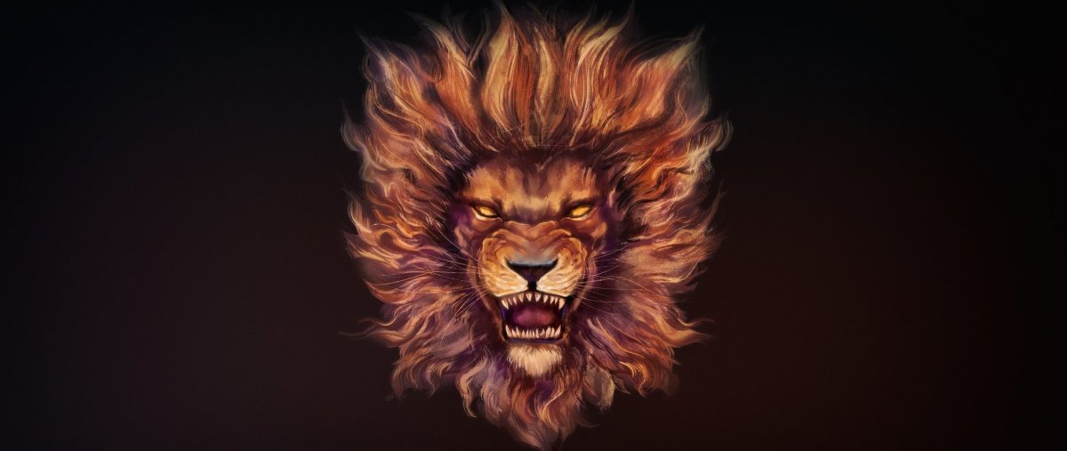 Лев рисунок