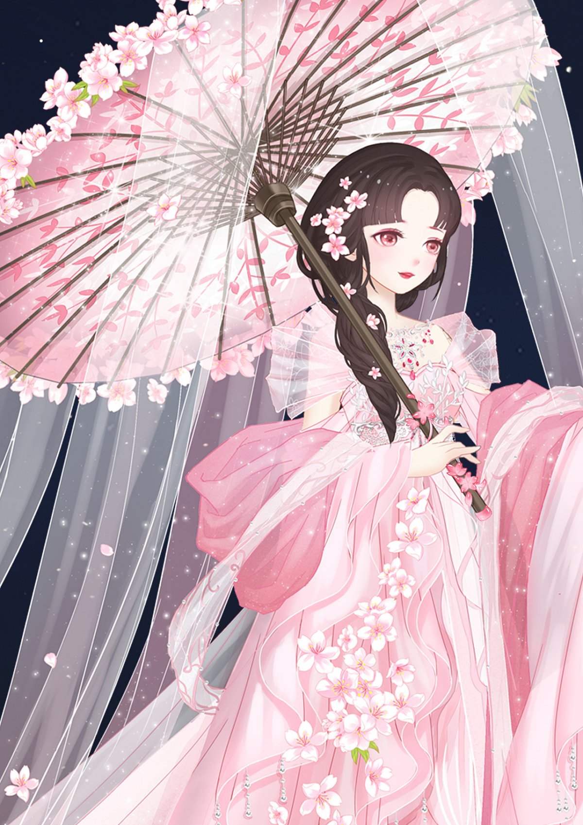 Красивая аниме гейша