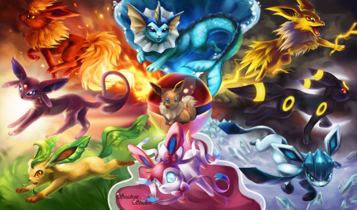 Покемоны арты иви