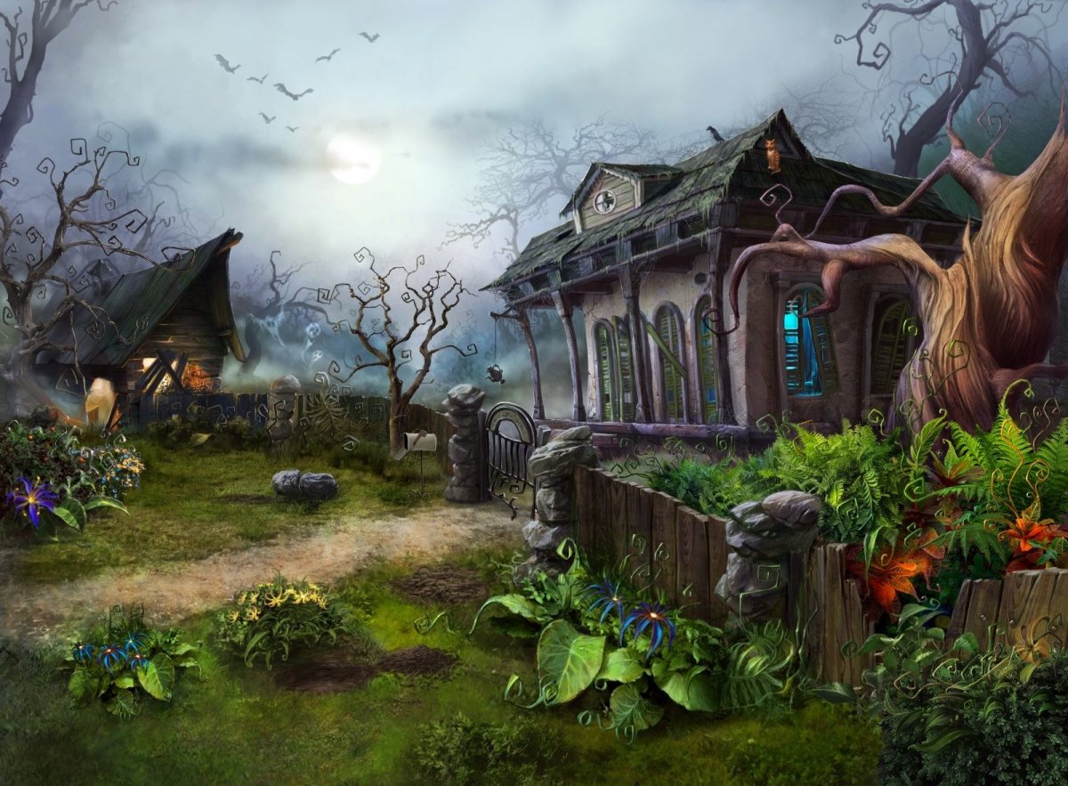 Домик ведьмы в лесу