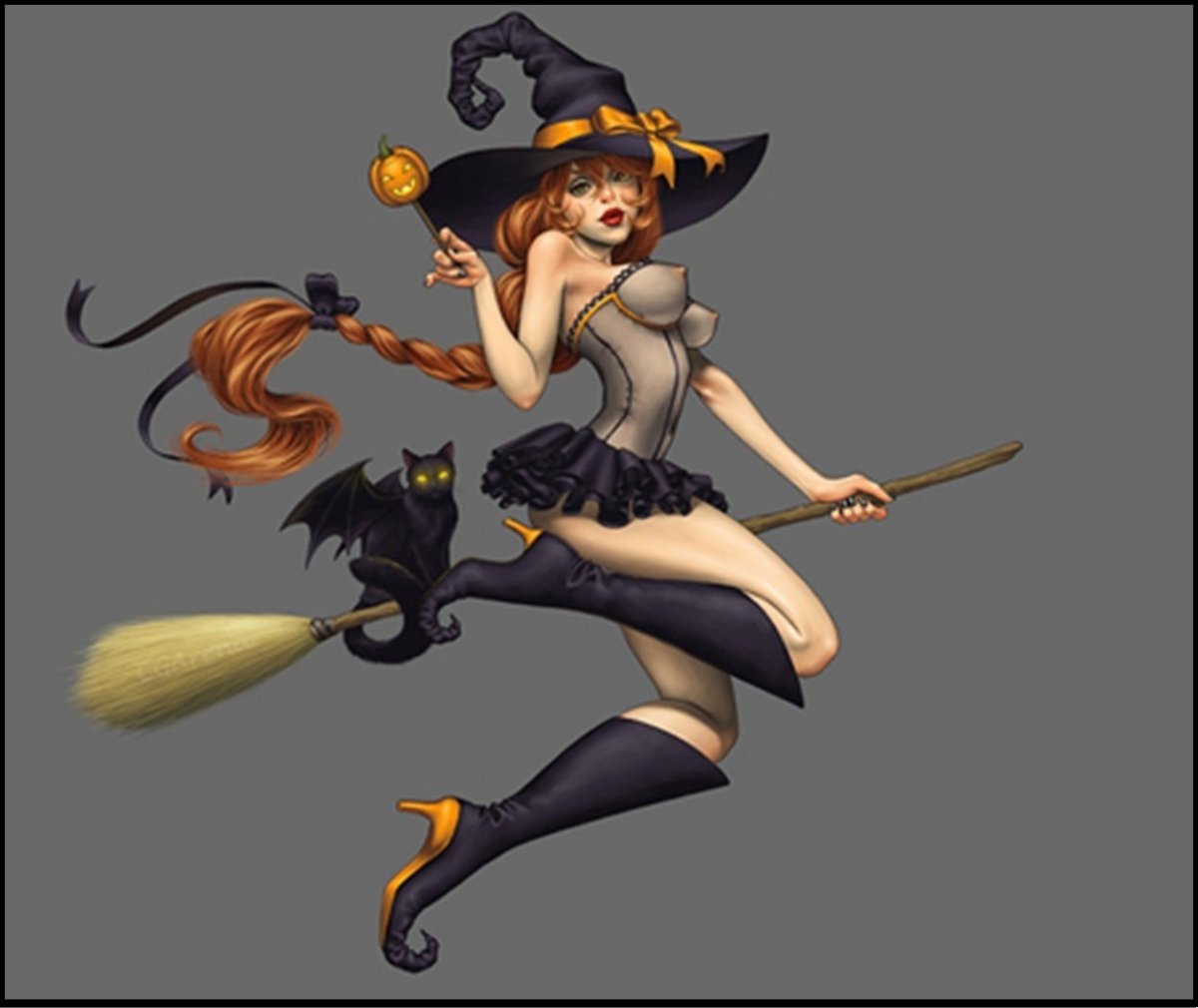 Ведьмочка на метле