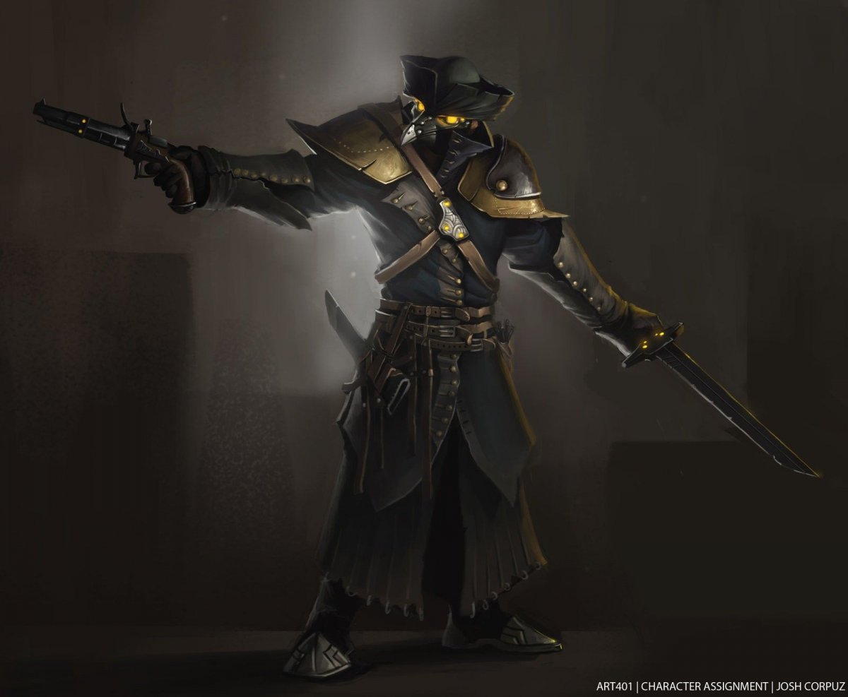 Чумной доктор демон арт