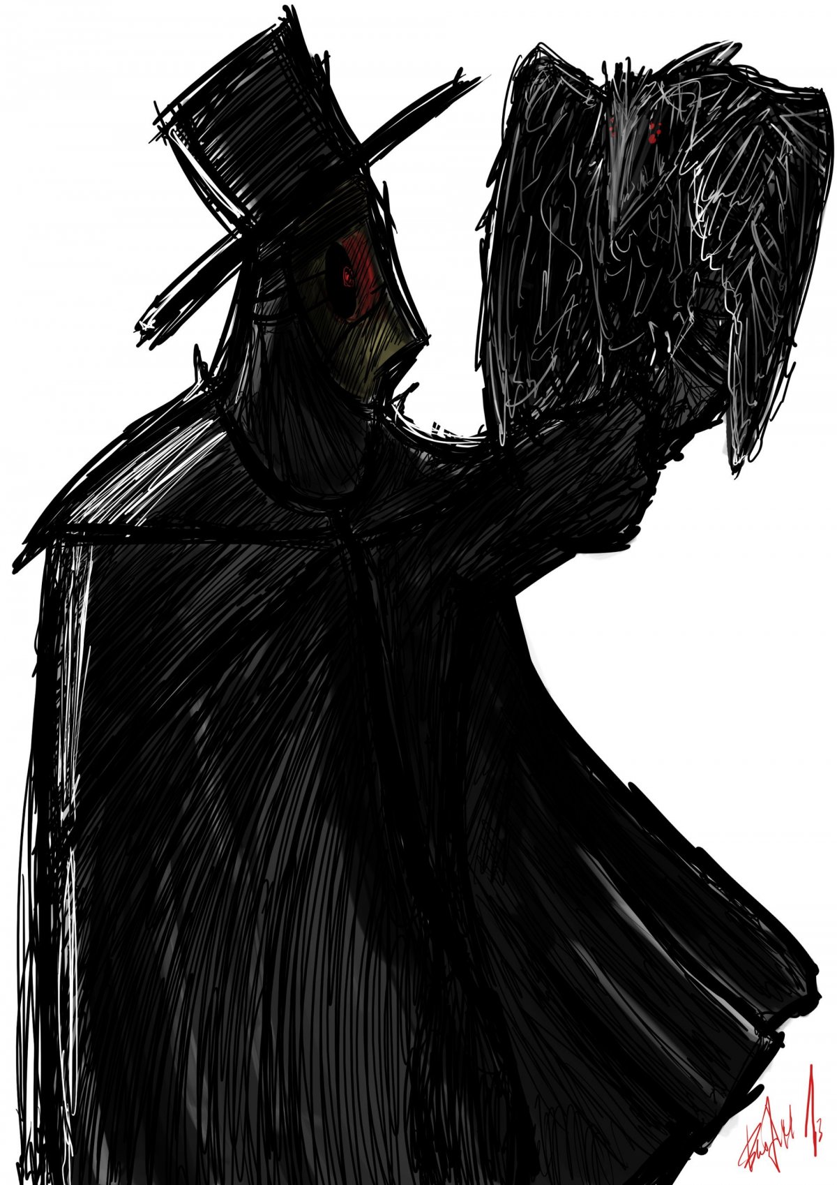 Ворон охотник Bloodborne