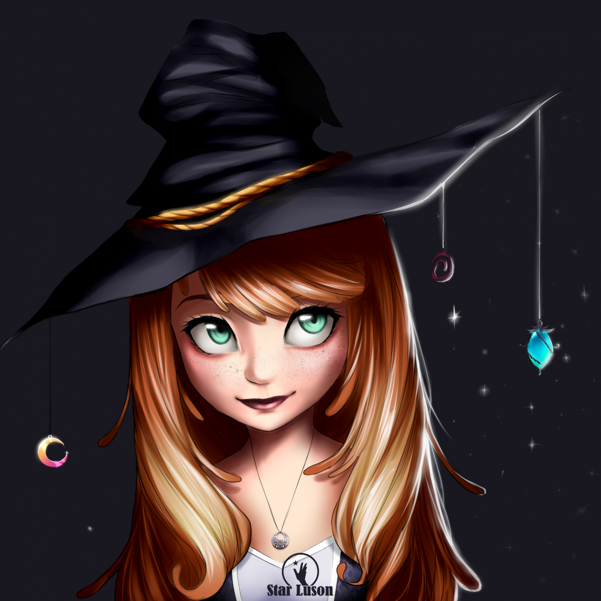 Ведьмочка с кошкой