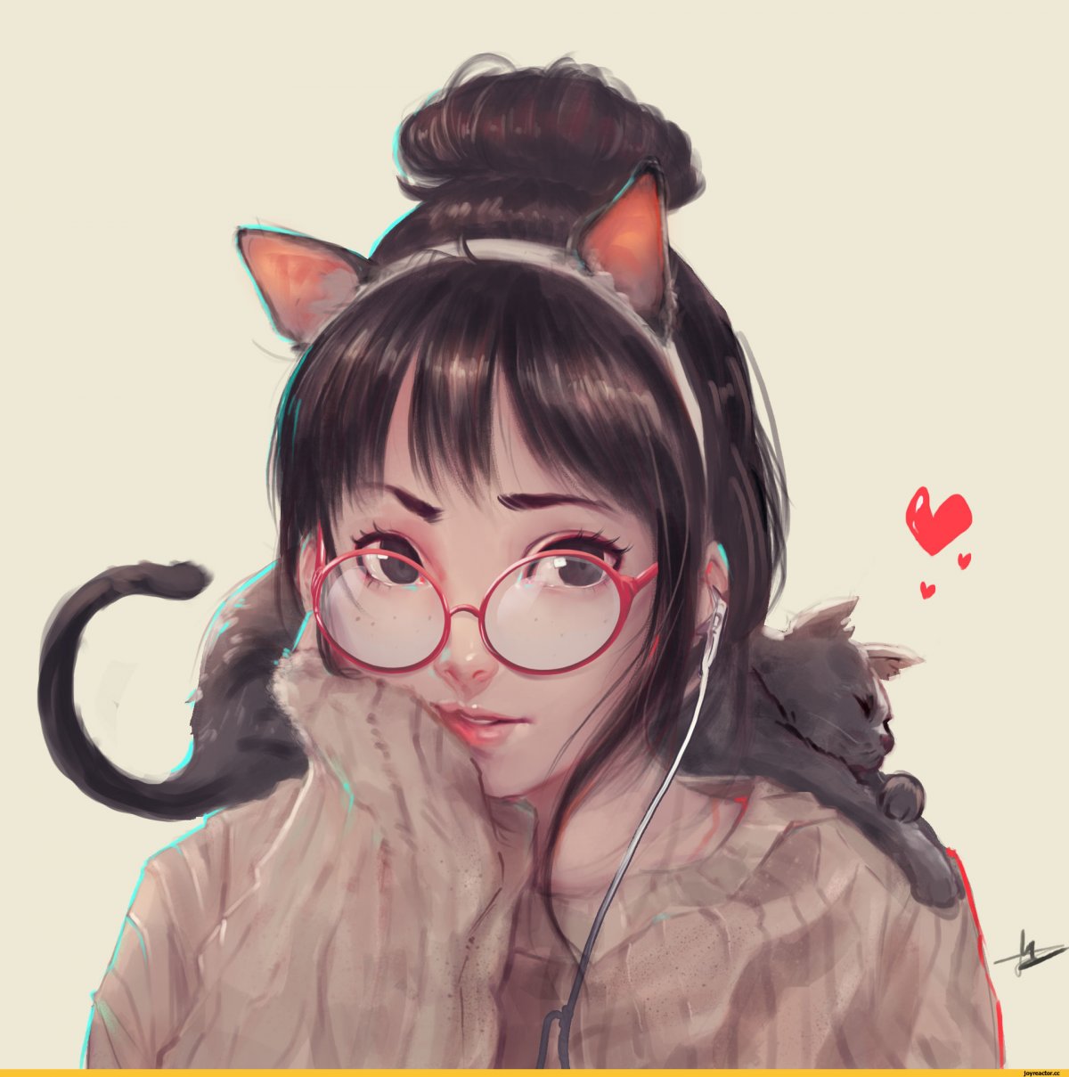 Кот в очках