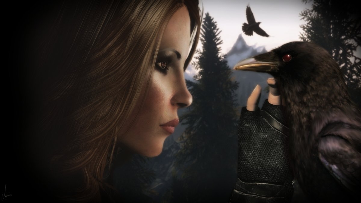 Женщина ворон