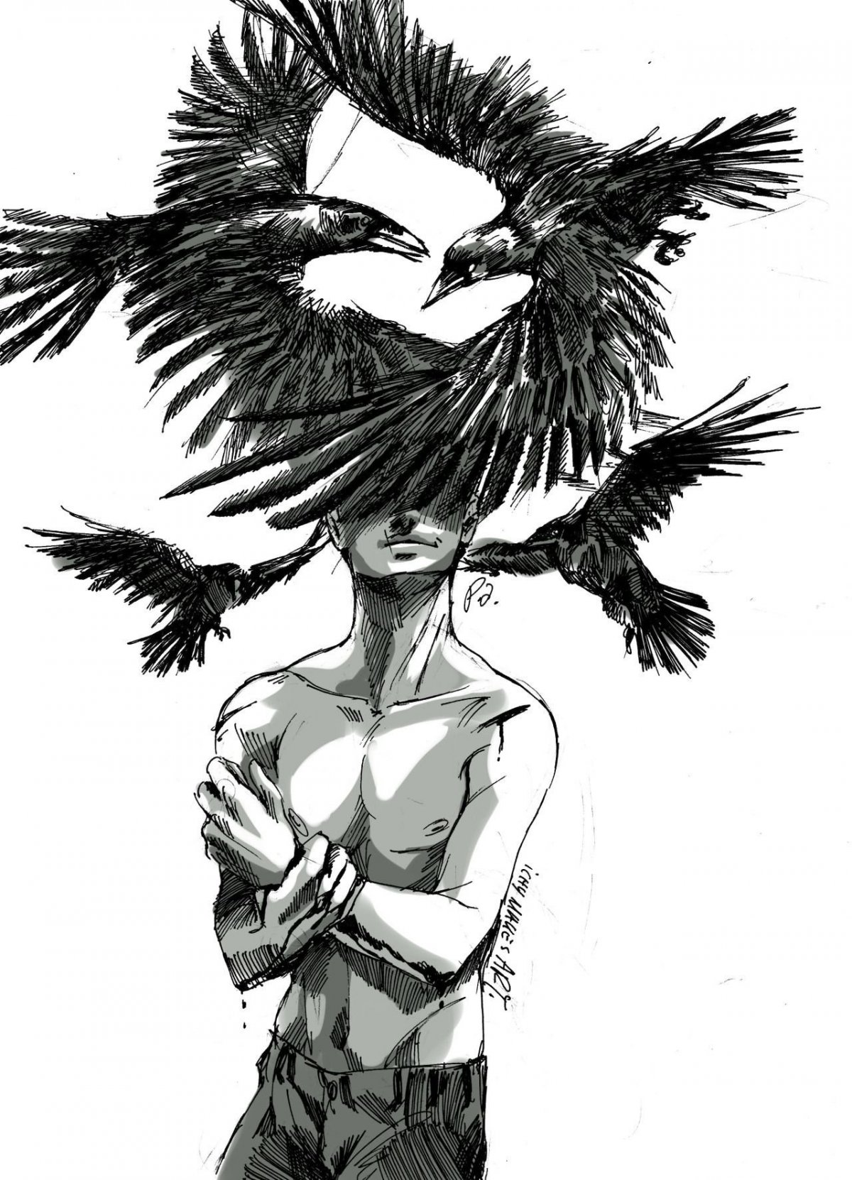 Воронята тату Мэгги Стивотер