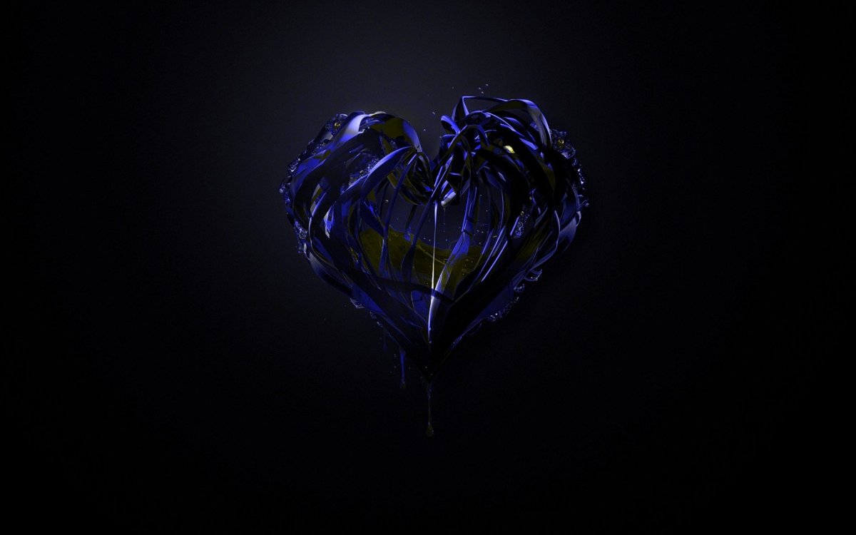 Фиолетовое сердце арт