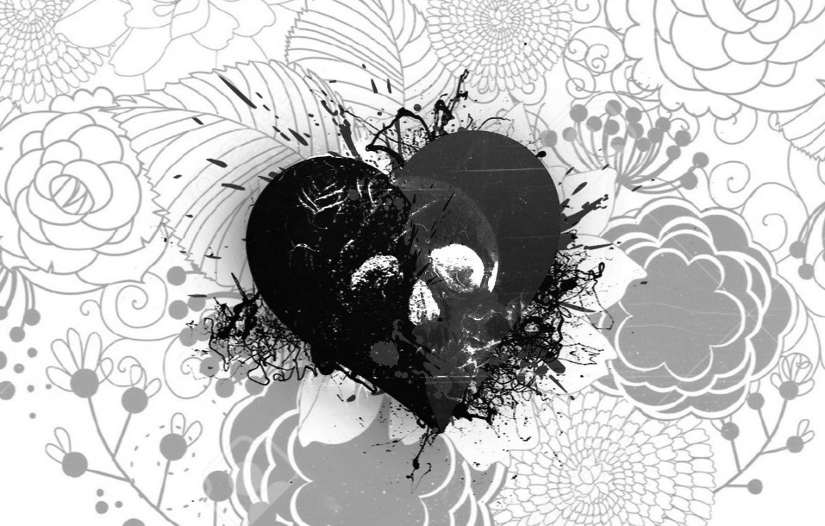 Сердце на черном фоне картинки