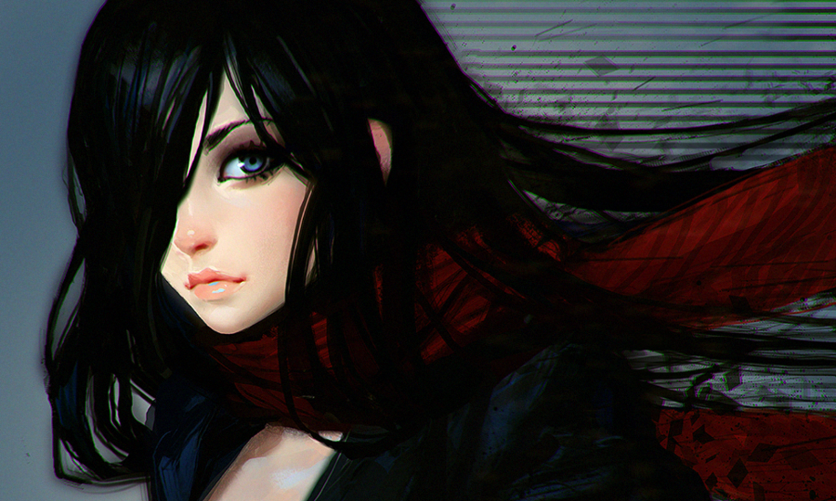 Девочкас чёрными волосами