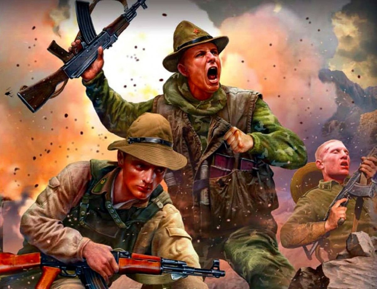 Советский солдат афганской войны арт