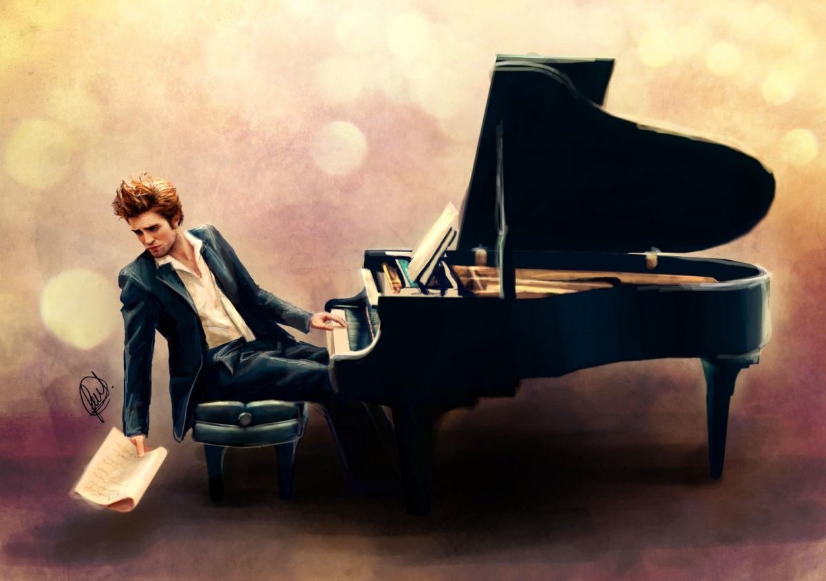 Роберт Паттинсон за пианино
