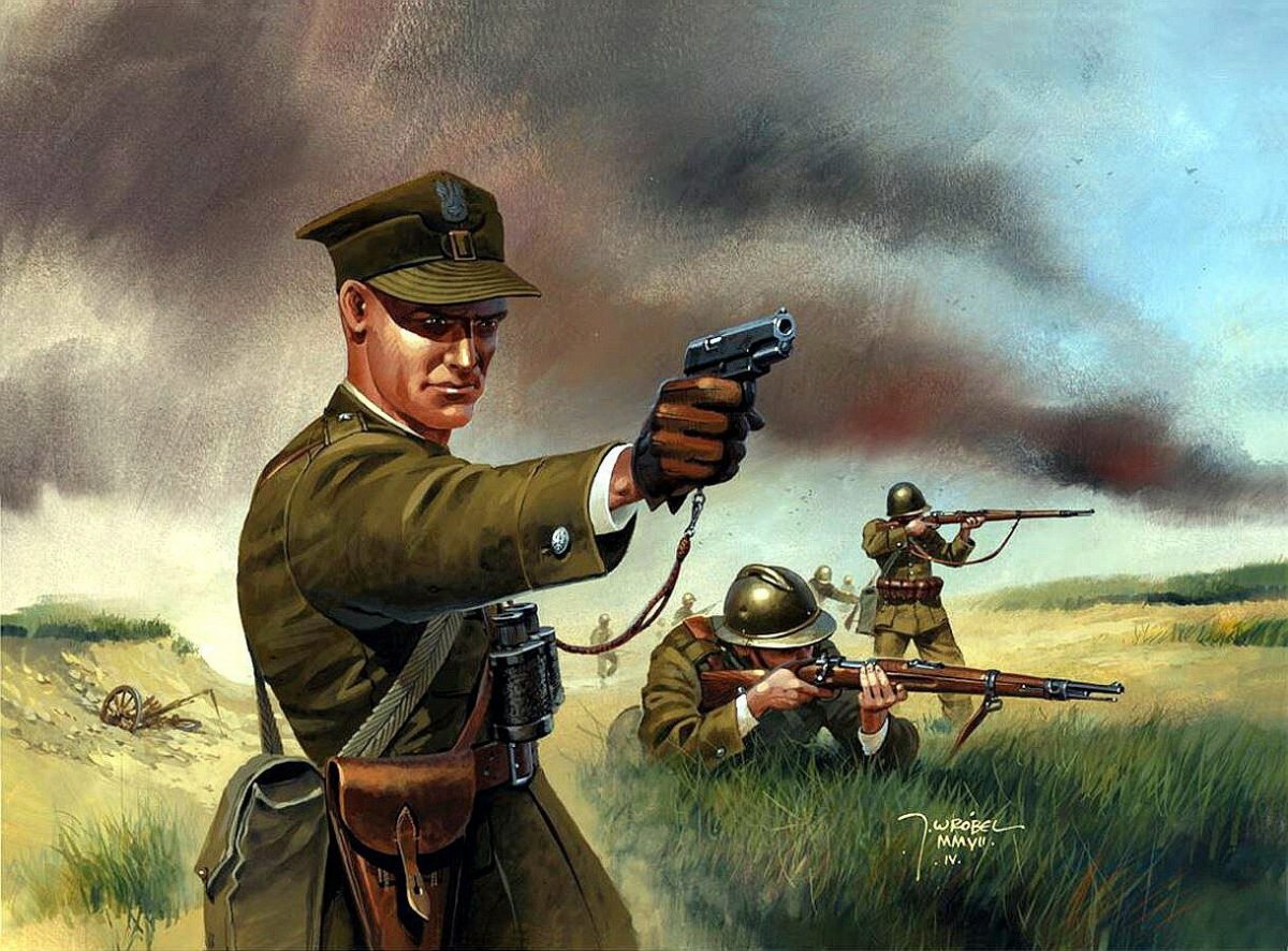 Боец РККА штыковая атака