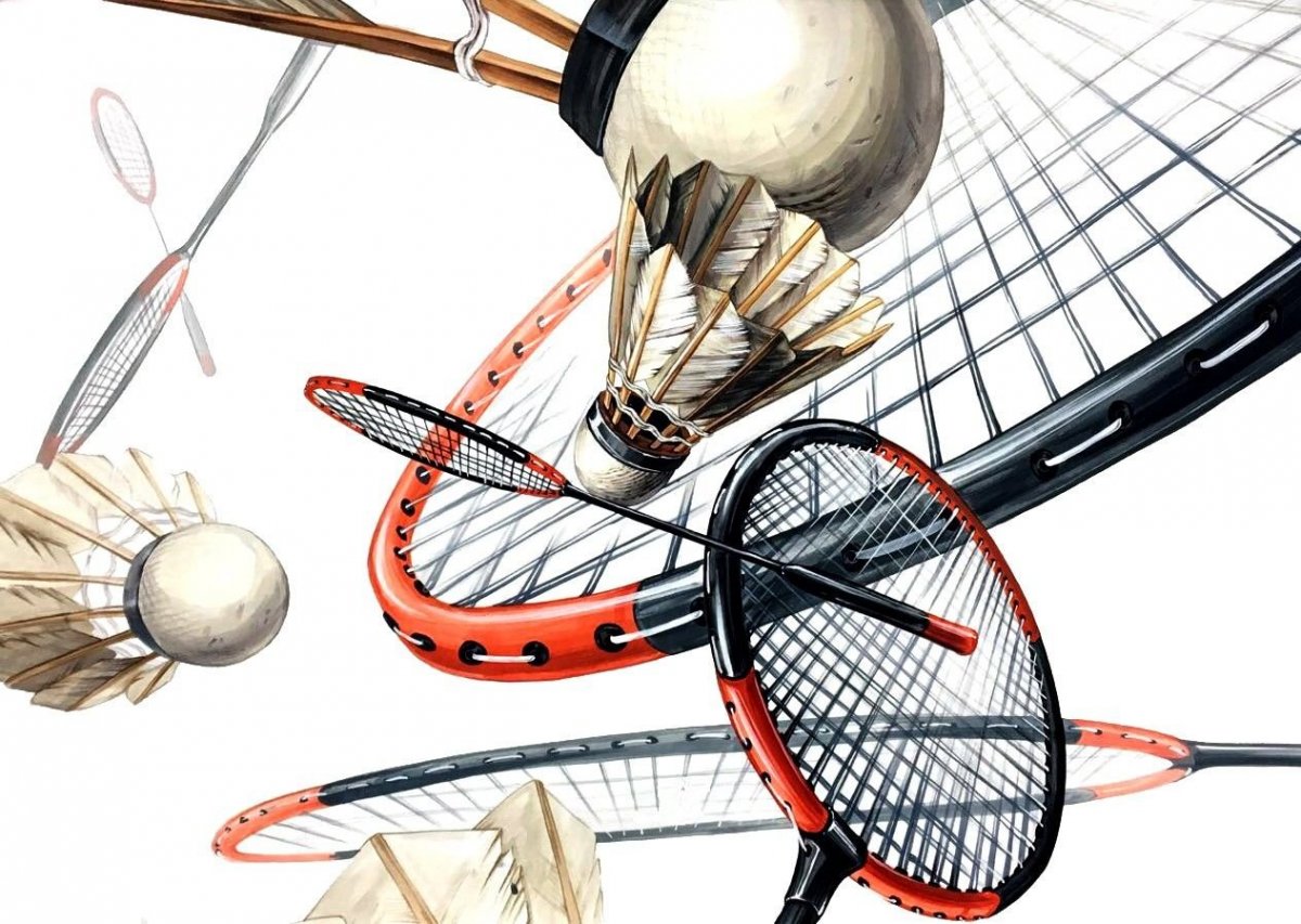 Бадминтон иллюстрация