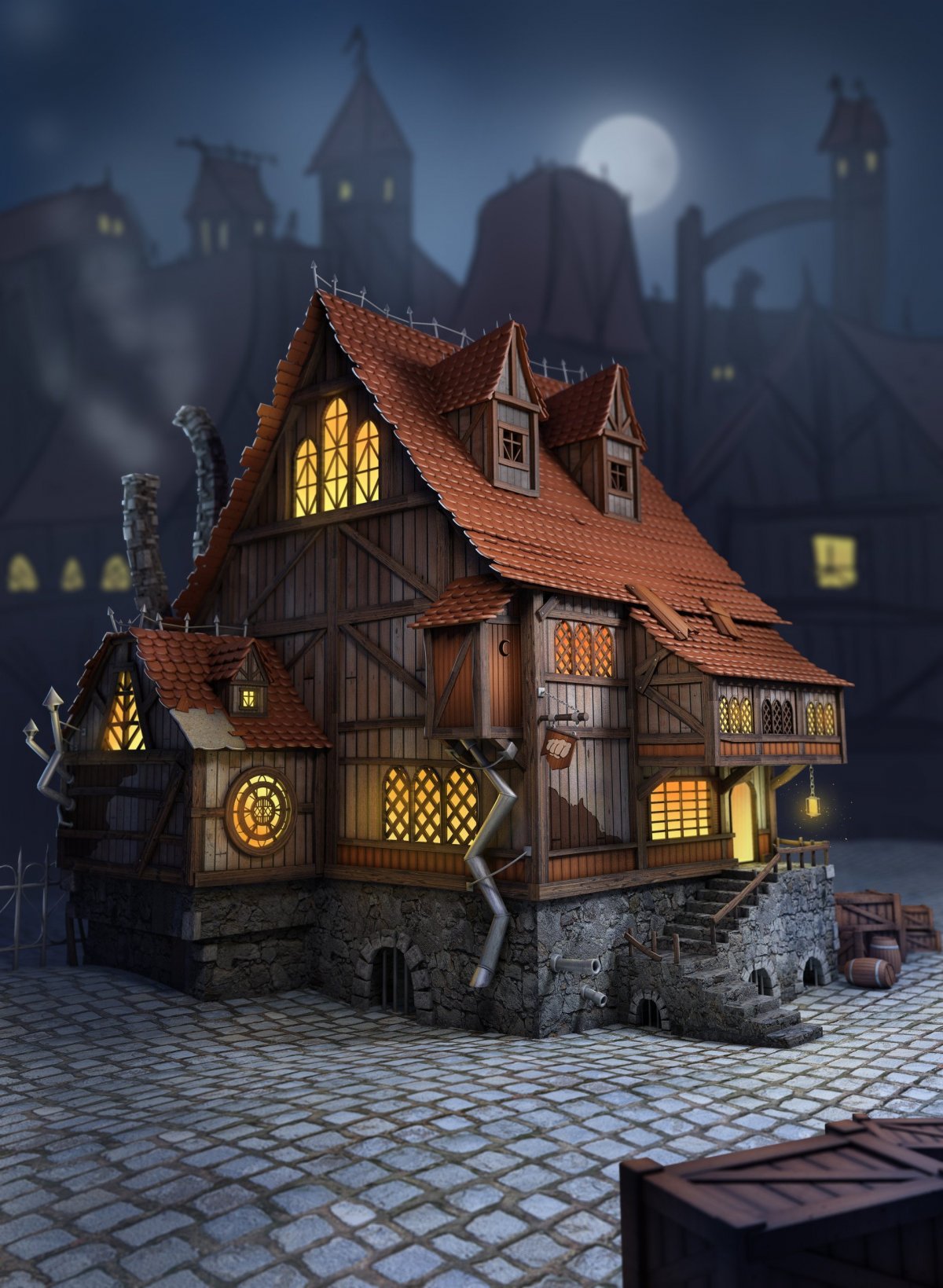 Таверна средневековья арт