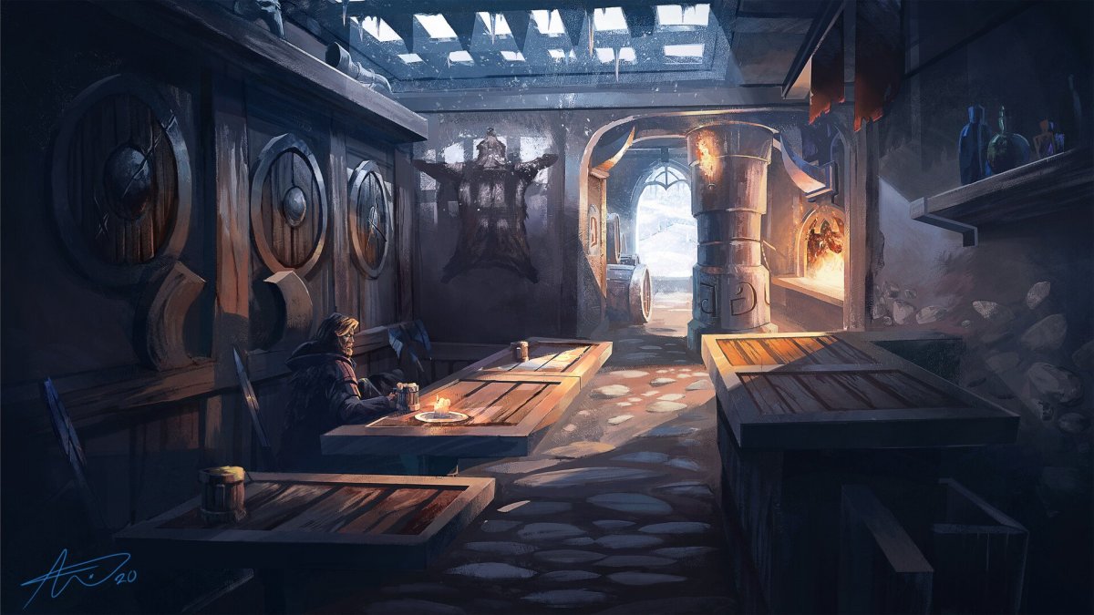 Таверна фэнтези арт