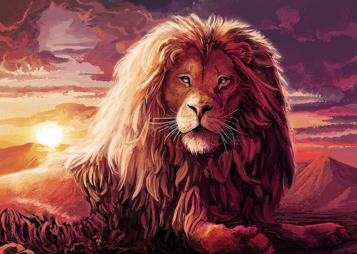 Лев красивый арт