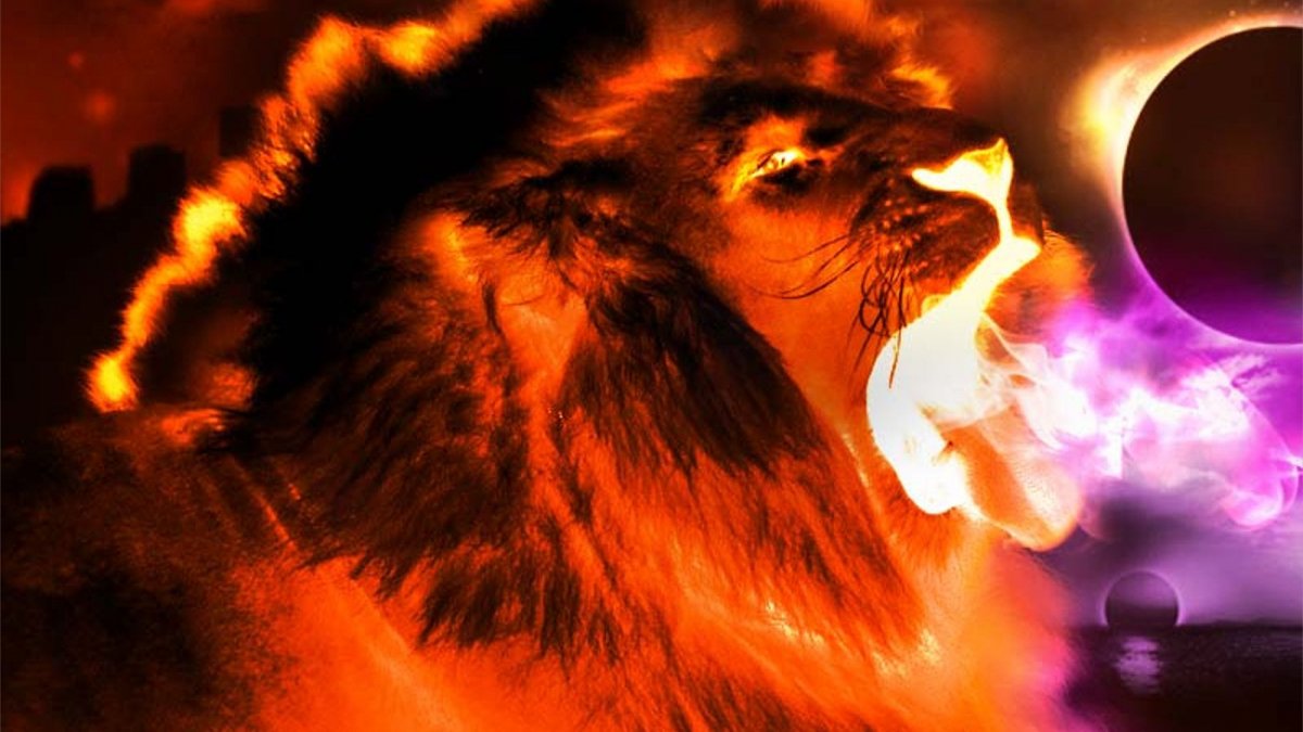 Лев и пламя